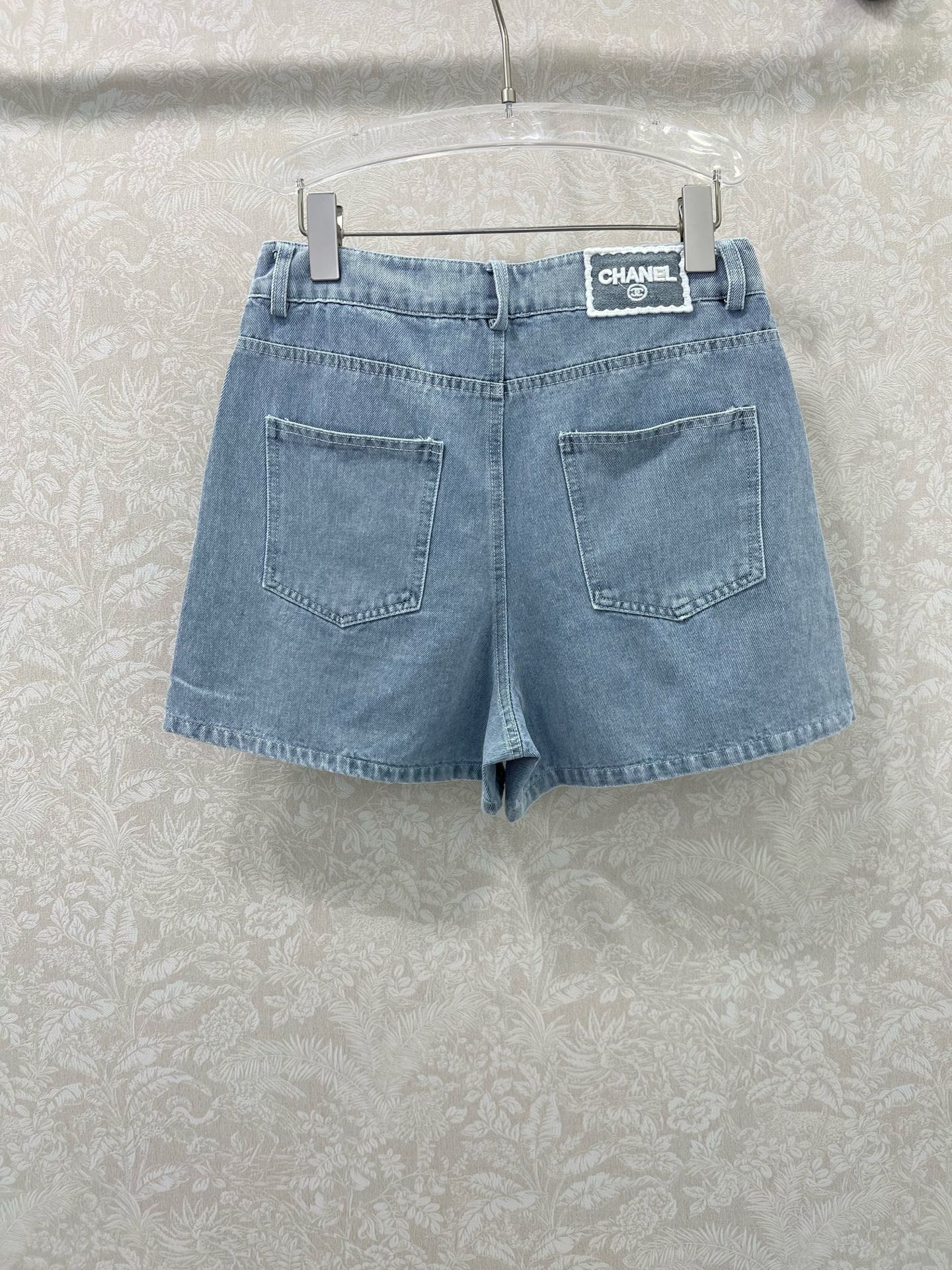 おしゃれ CCロゴ ショート デニムパンツ シャネル パンツ コピー レディース-4