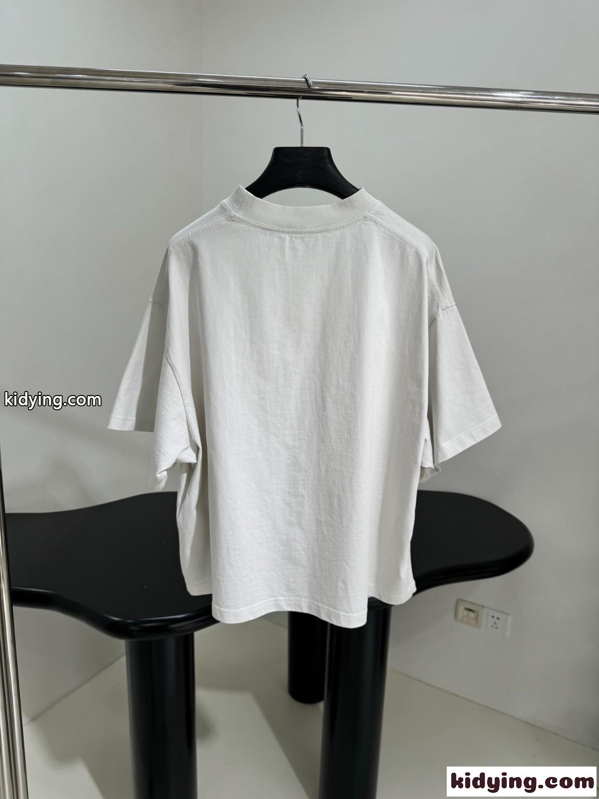 Airport Tag クロップド半袖Tシャツ バレンシアガ Tシャツ コピー ベージュ-3