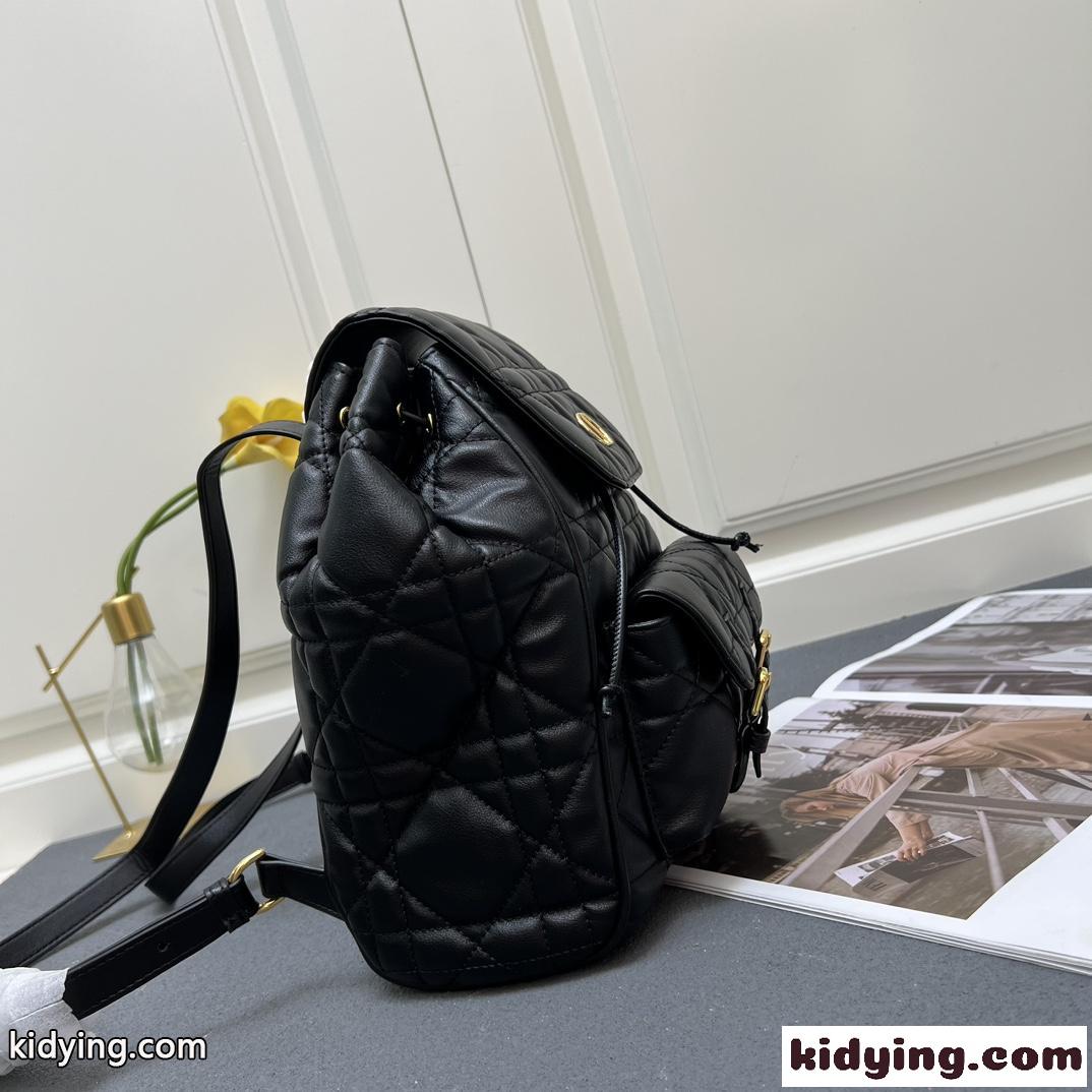 Dior Caro バックパック ミディアム クリスチャン・ディオール バッグ コピー ブラック-1
