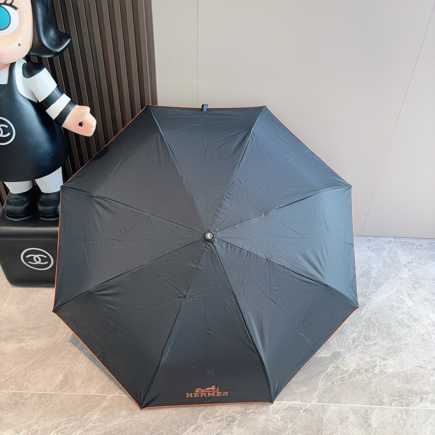 エルメス 傘 偽物 シンプル おしゃれ おりたたみ傘 uvカット 晴雨兼用 自動開閉-4