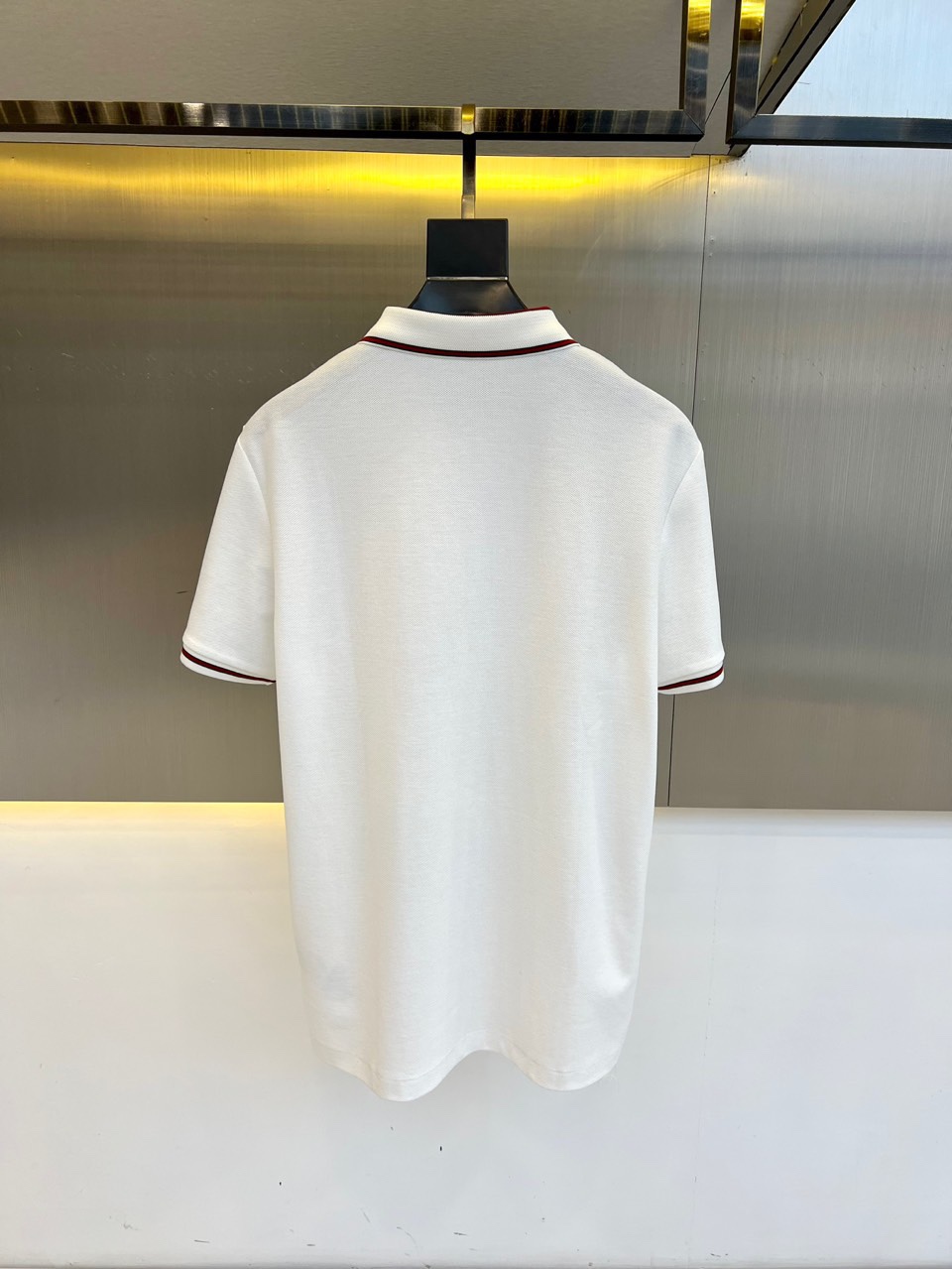 洗練された コットンピケ ポロシャツ グッチ Tシャツ 偽物 半袖トップス ホワイト-3