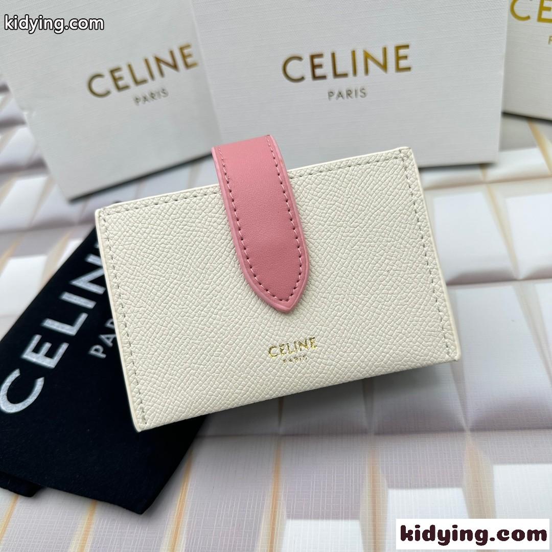 人気 セリーヌ CELINE アコーディオン カードホルダー 偽物 ロゴ-0