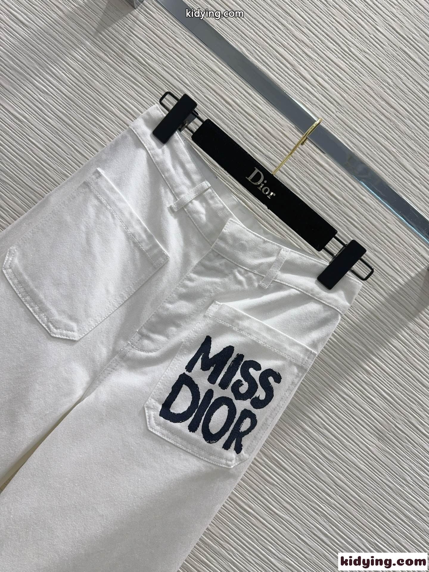 Miss Dior Graffiti コットンデニムフレアパンツ クリスチャン・ディオール ジーンズ コピー-0