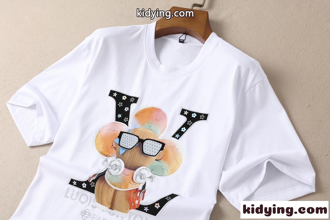 春夏 メンズ クルーネック ルイ・ヴィトン tシャツ コピー 定番 人気 カジュアル おしゃれ トップス-3