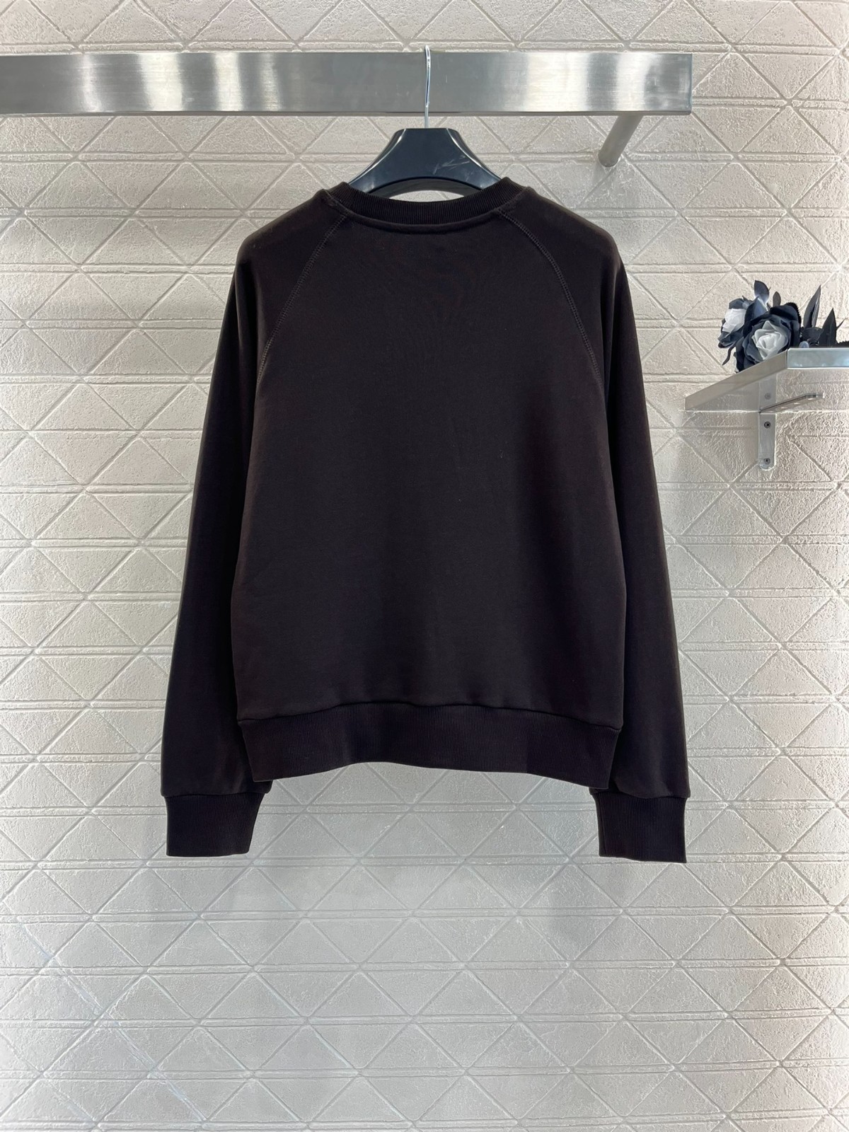定番 カジュアル ロゴ入り スウェットシャツ セリーヌ Tシャツ コピー ダークブラウン-2