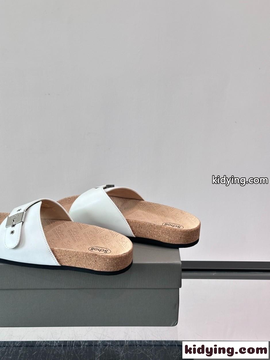 バレンシアガ コピー BALENCIAGA × Scholl コラボレーション サンダル ホワイト-1