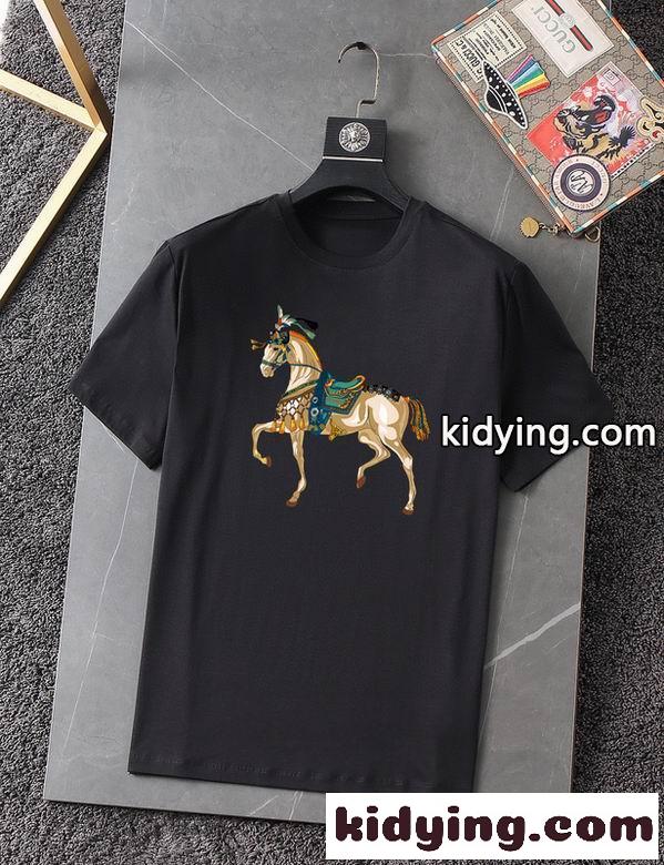 ベーシック プリント お洒落 エルメス 半袖tシャツ コピー クルーネック 定番 合わせやすい トップス-1