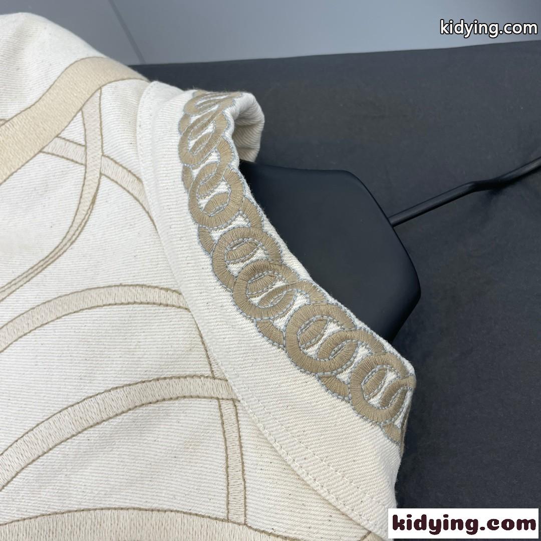 エレガント 刺繍入り デニムジャケット エルメス ジャケット コピー レディース アウター-3