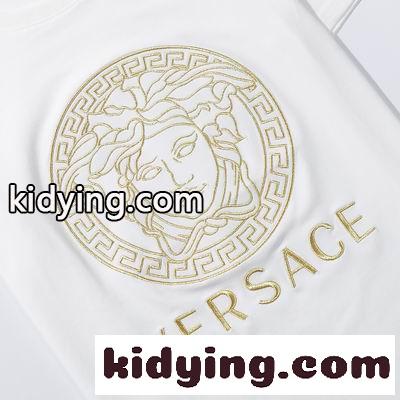 ヴェルサーチェ 半袖Tシャツ コピー ヴェルサーチェ 半袖Tシャツ コピー 定番 レディース 人気 トップス Xクルーネック コットン 着心地いい-3