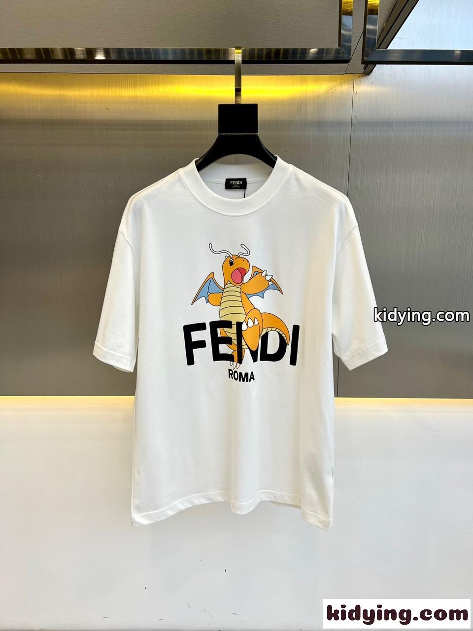 大人気 FENDI x FRGMT x POKEMON フェンディ 半袖Tシャツ コピー ホワイト-0