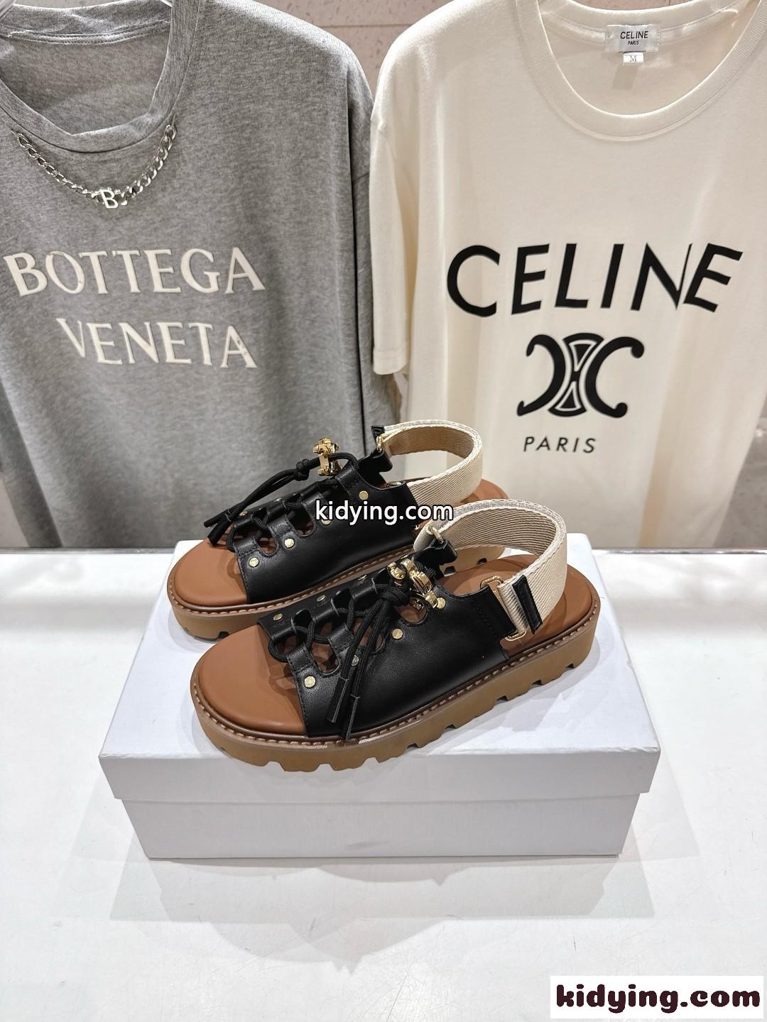 CELINE ビリー チャンキーサンダル セリーヌ スーパーコピー ブラック-1