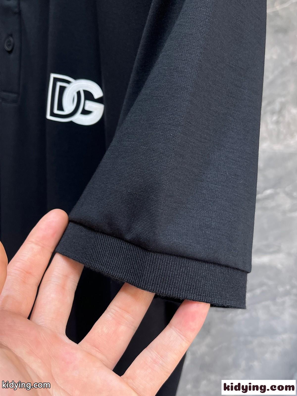 クラシック ロゴ ポロシャツ ドルチェ&ガッバーナ 半袖Tシャツ コピー ブラック-3