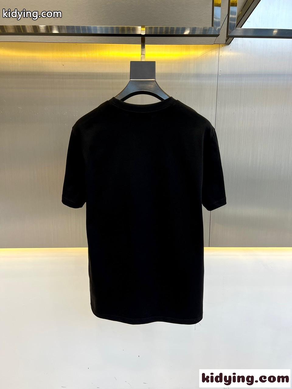 グッチ Tシャツ コピー カジュアル ロゴプリント コットン 半袖Tシャツ ブラック-4