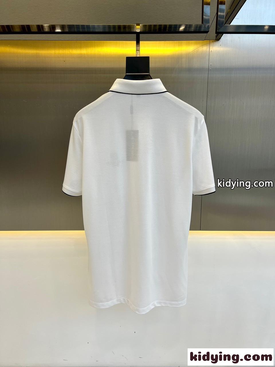 洗練された 定番 コットンピケ 半袖 ポロシャツ バルマン Tシャツ コピー ホワイト-4