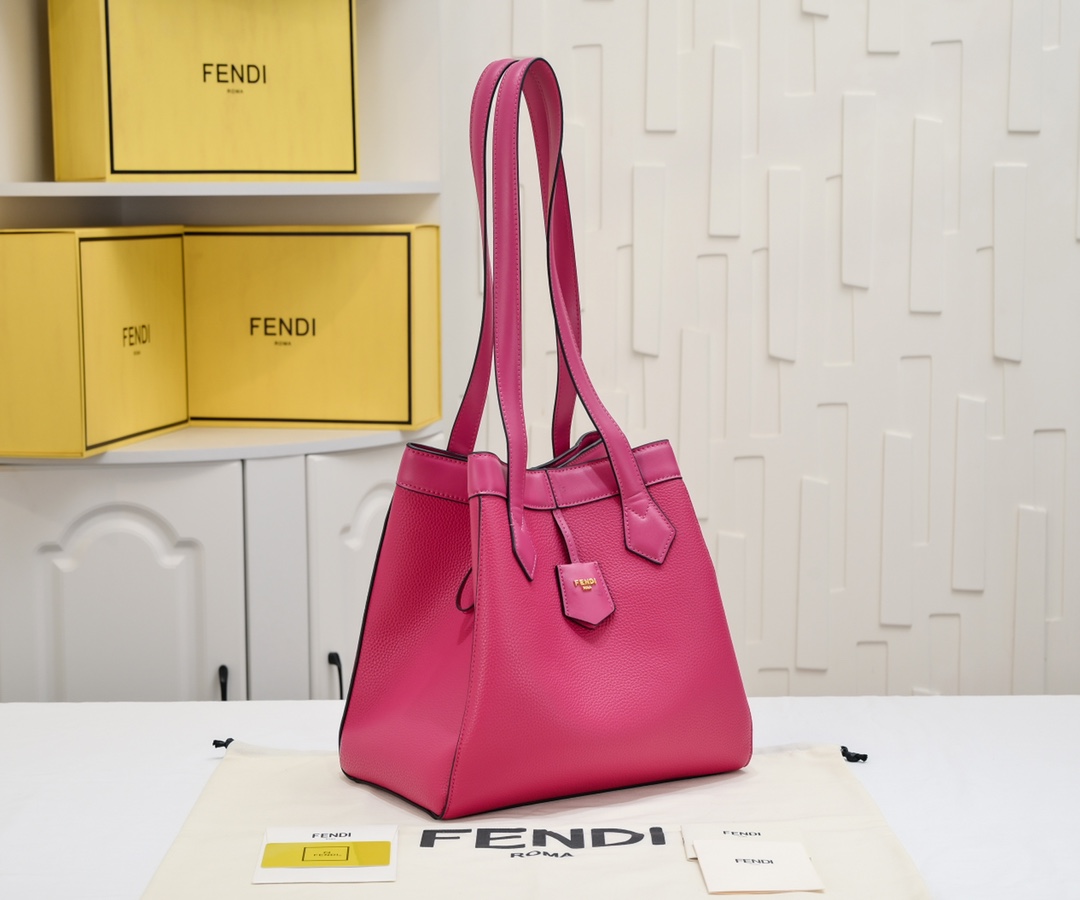 Fendi Origami ミディアム 変形バッグ フェンディ バッグ コピー ピンクレザー-2