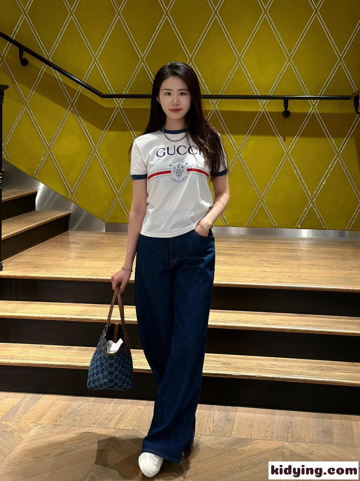 定番 カジュアル ロゴプリント コットン 半袖Tシャツ グッチ Tシャツ コピー クルーネック-5