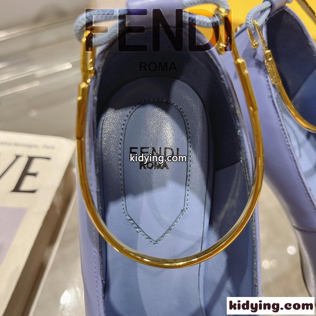 フェンディ フィーロ レザー パンプス スーパーコピー ハイヒール パープル-4