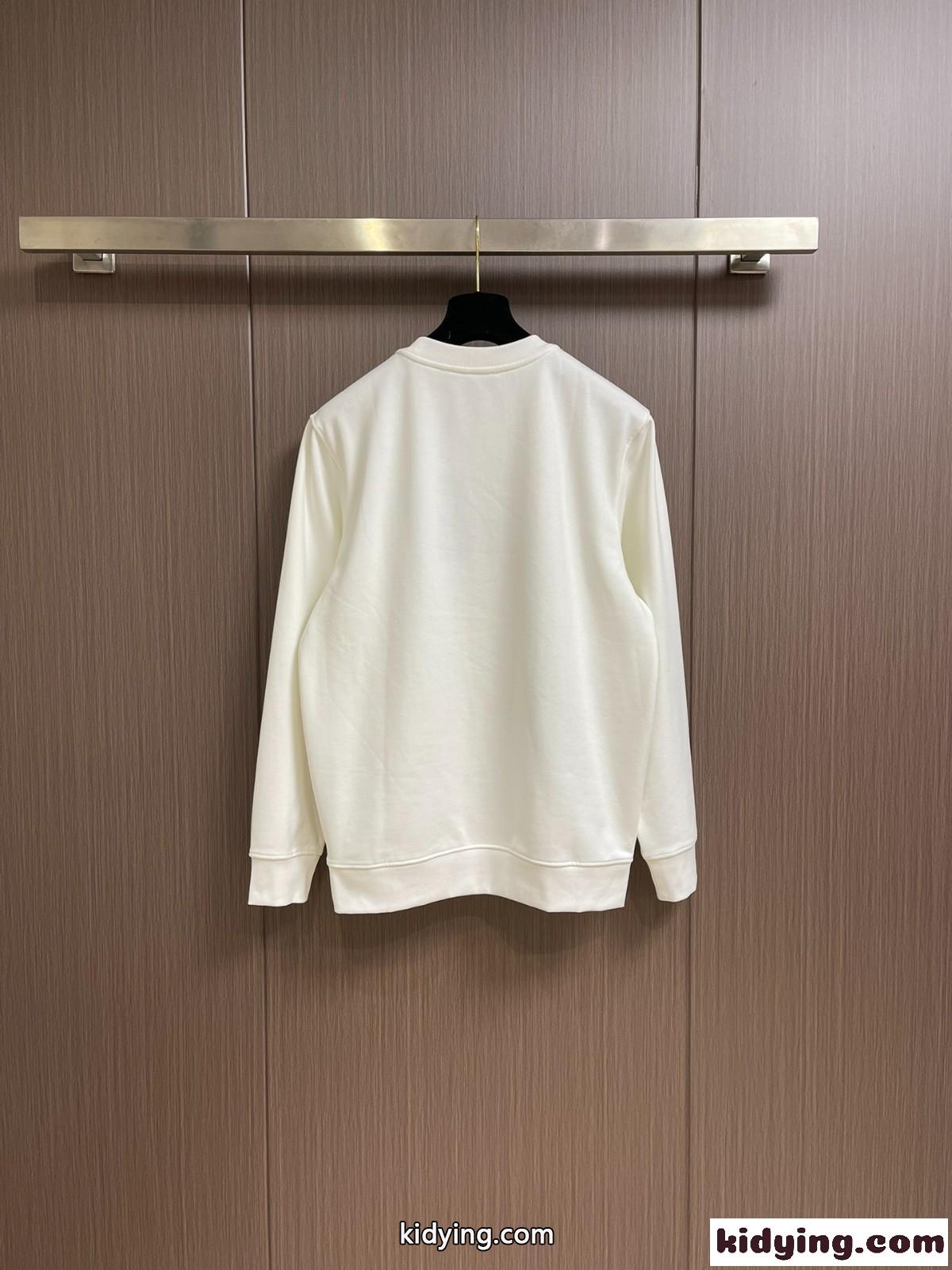 コットン クルーネック スウェットシャツ ドルチェ&ガッバーナ Tシャツ コピーホワイト-1