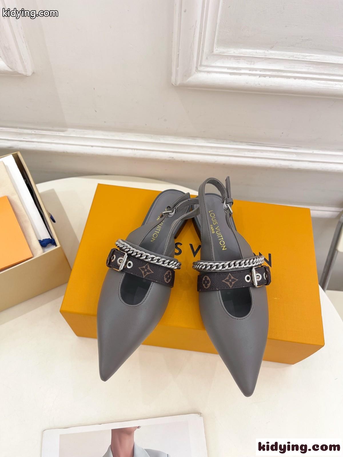 LV バイブ バレリーナ ルイ・ヴィトン シューズ スーパーコピー グレー-1