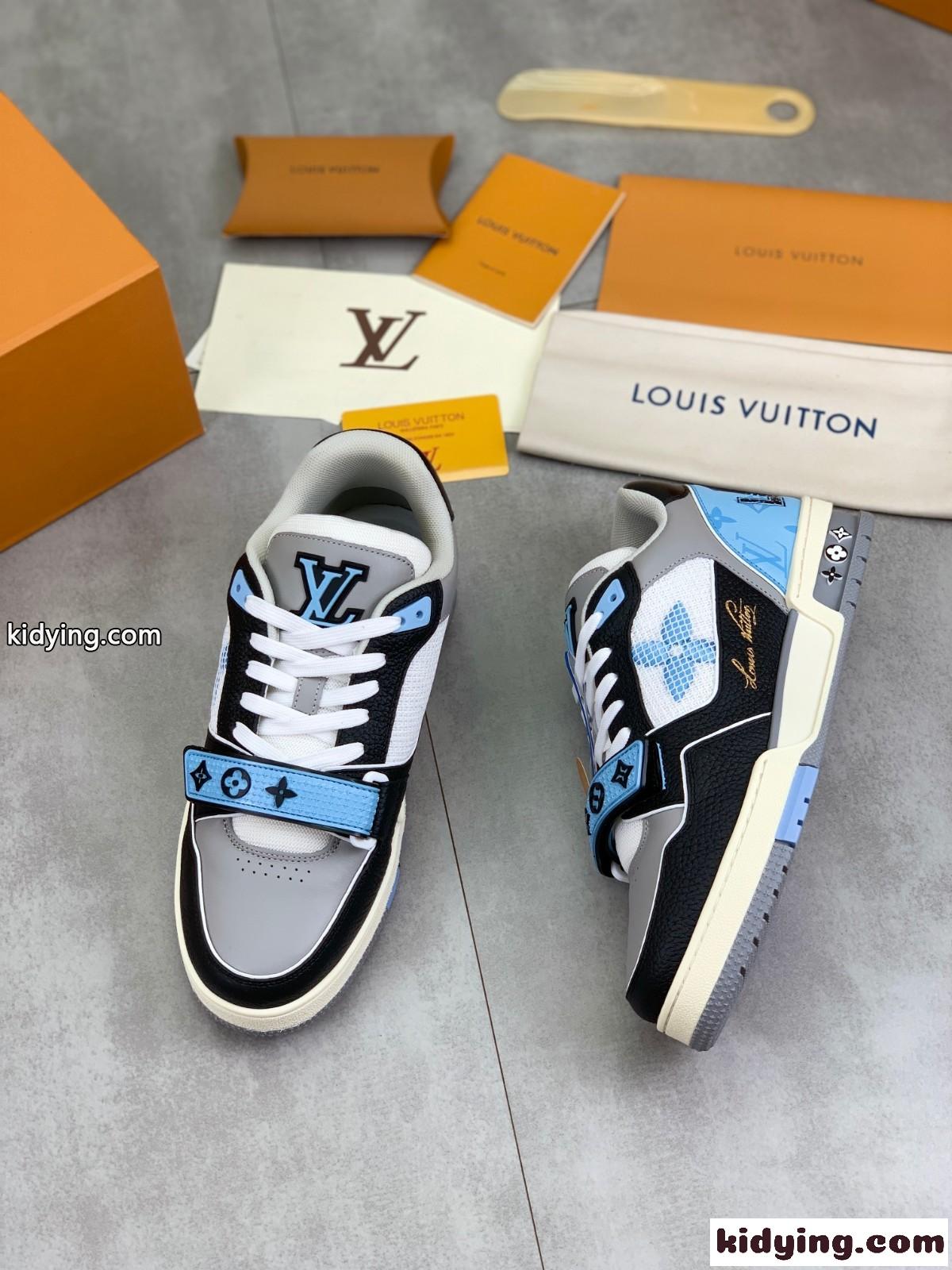 LV トレイナー･ライン ルイヴィトン スニーカー スーパーコピー ブルー-2