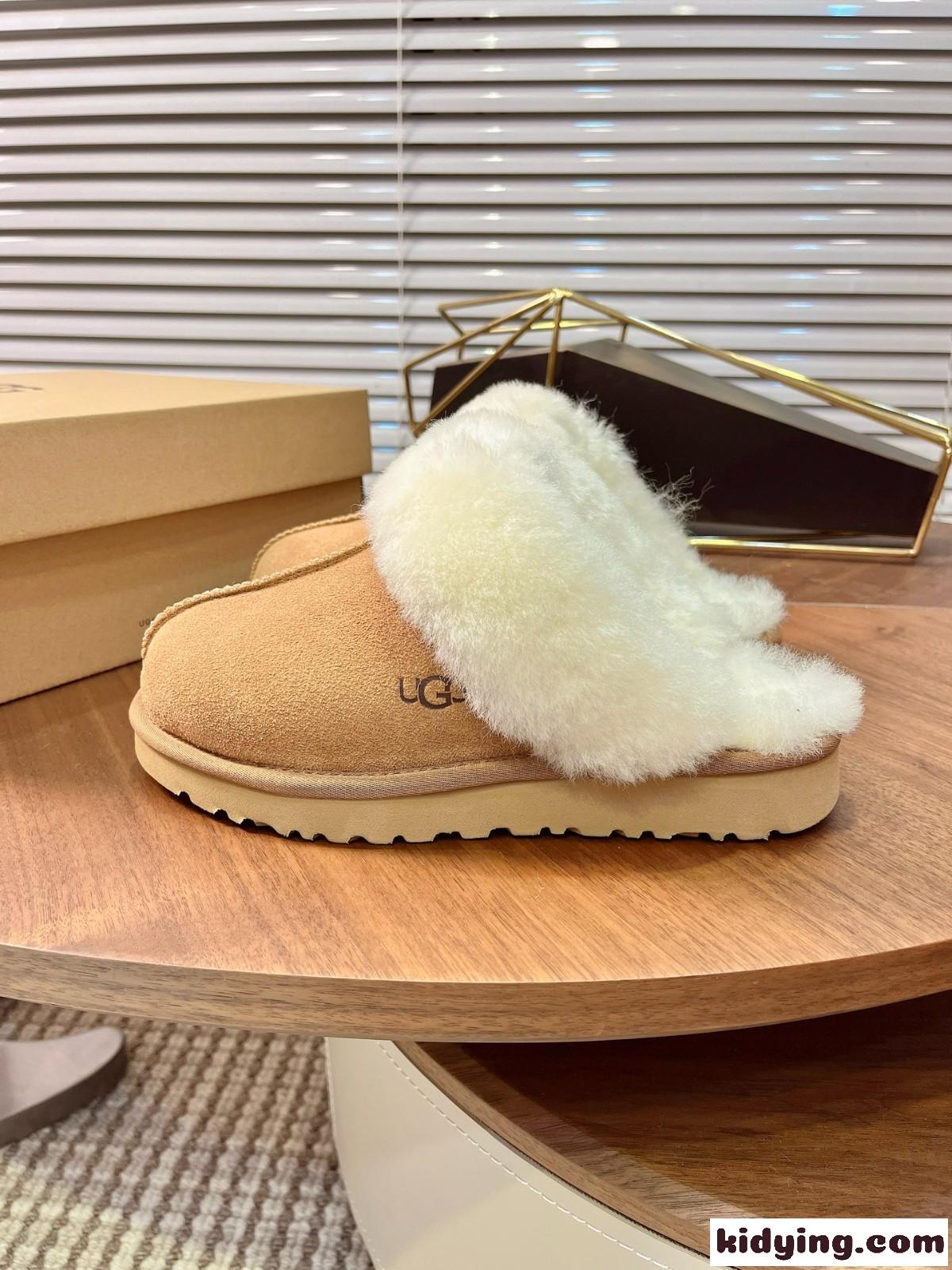 定番 UGG ムートン ファー スリッパサンダル アグ スーパーコピー レディースシューズ-0