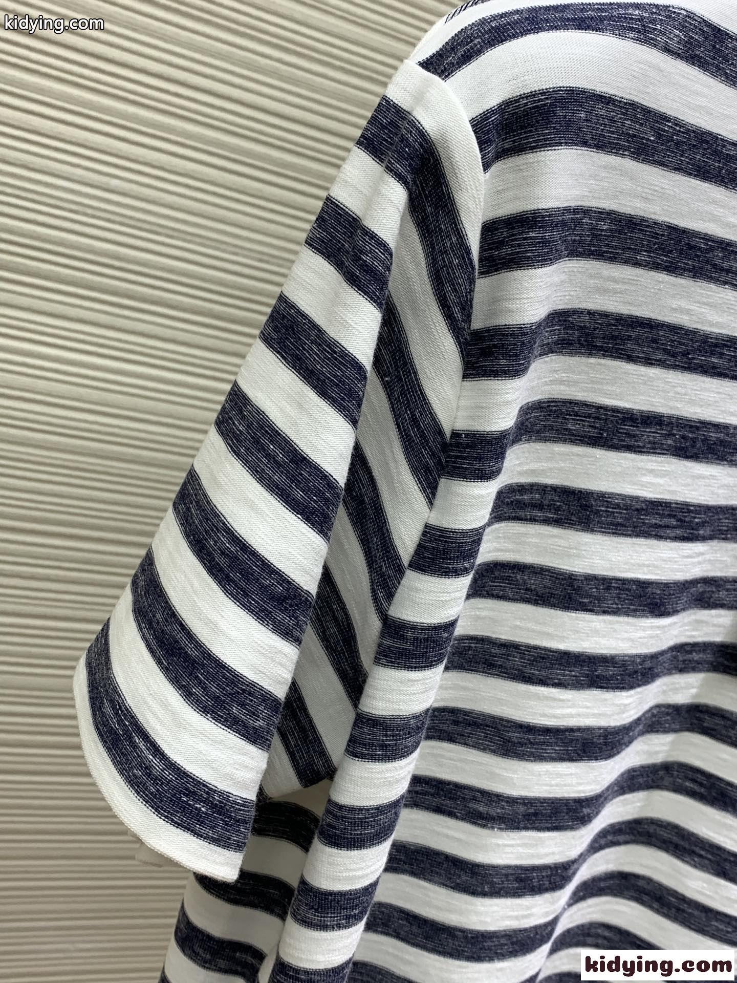 プラダ Tシャツ コピー 定番 カジュアル ストライプ 半袖Tシャツ-3