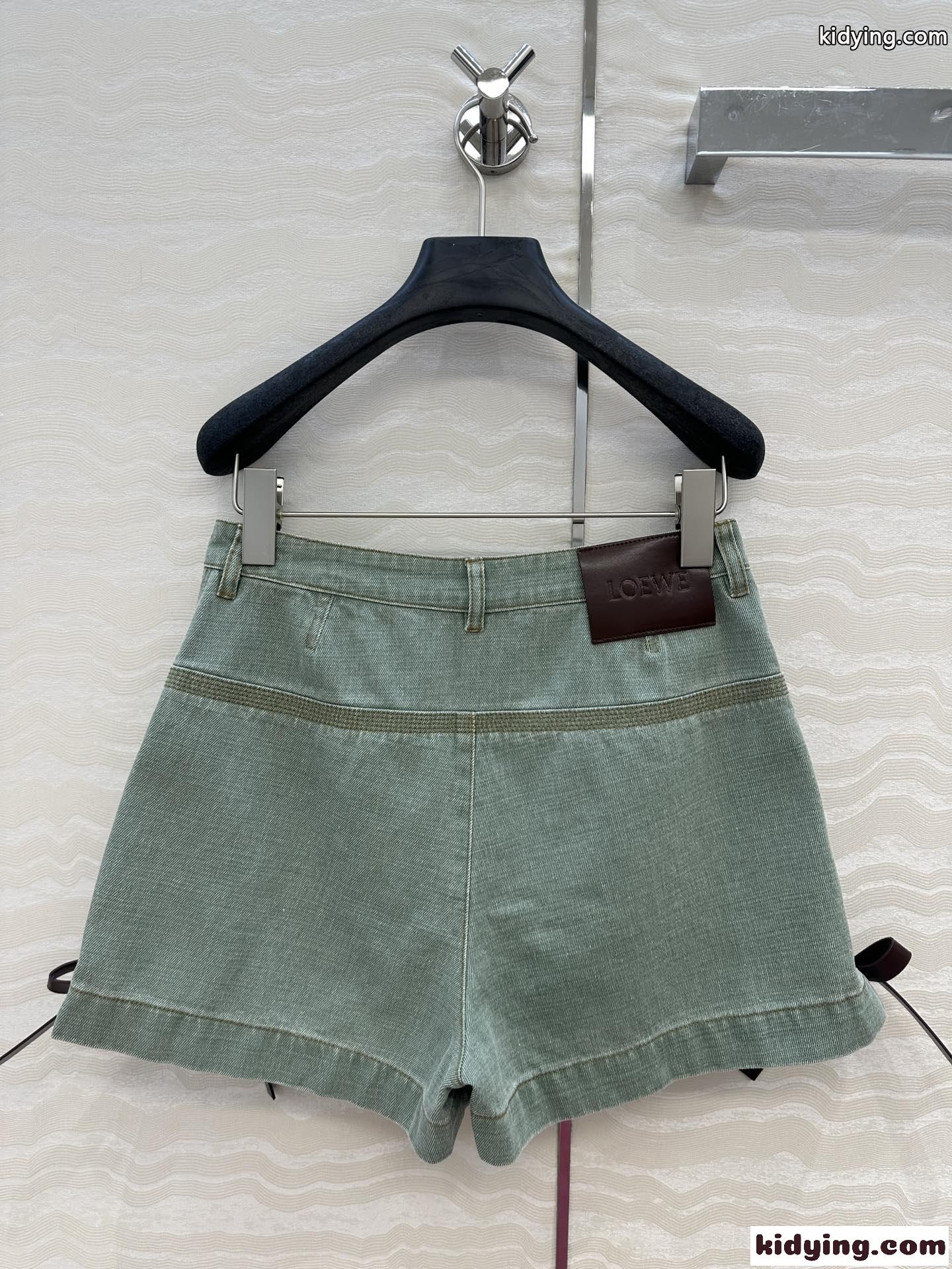 ワークウェア デニムショートパンツ ロエベ パンツ コピー レディース-4
