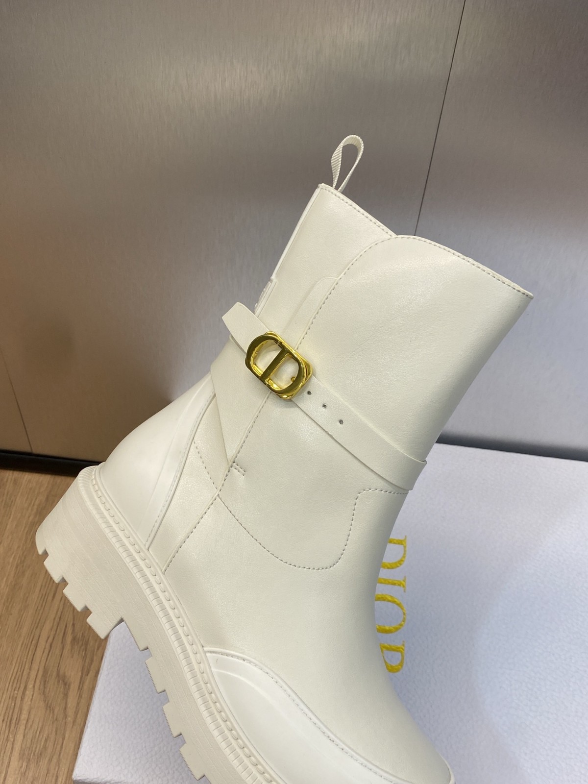 DIOR EMPREINTE ショートブーツ クリスチャン・ディオール ブーツ コピー ホワイト-3