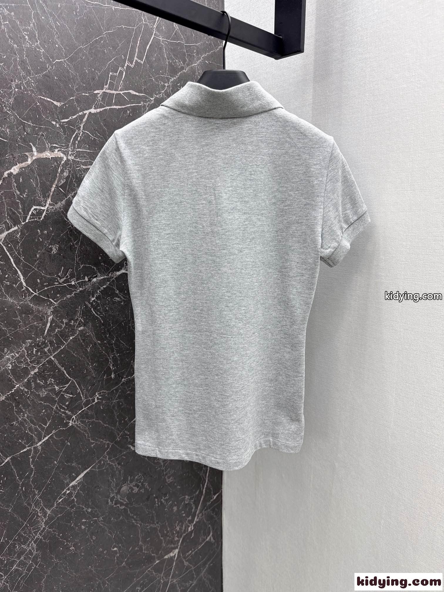 スリム フィット ストレッチ ポロシャツ ラルフローレン 半袖Tシャツ コピー グレー-4