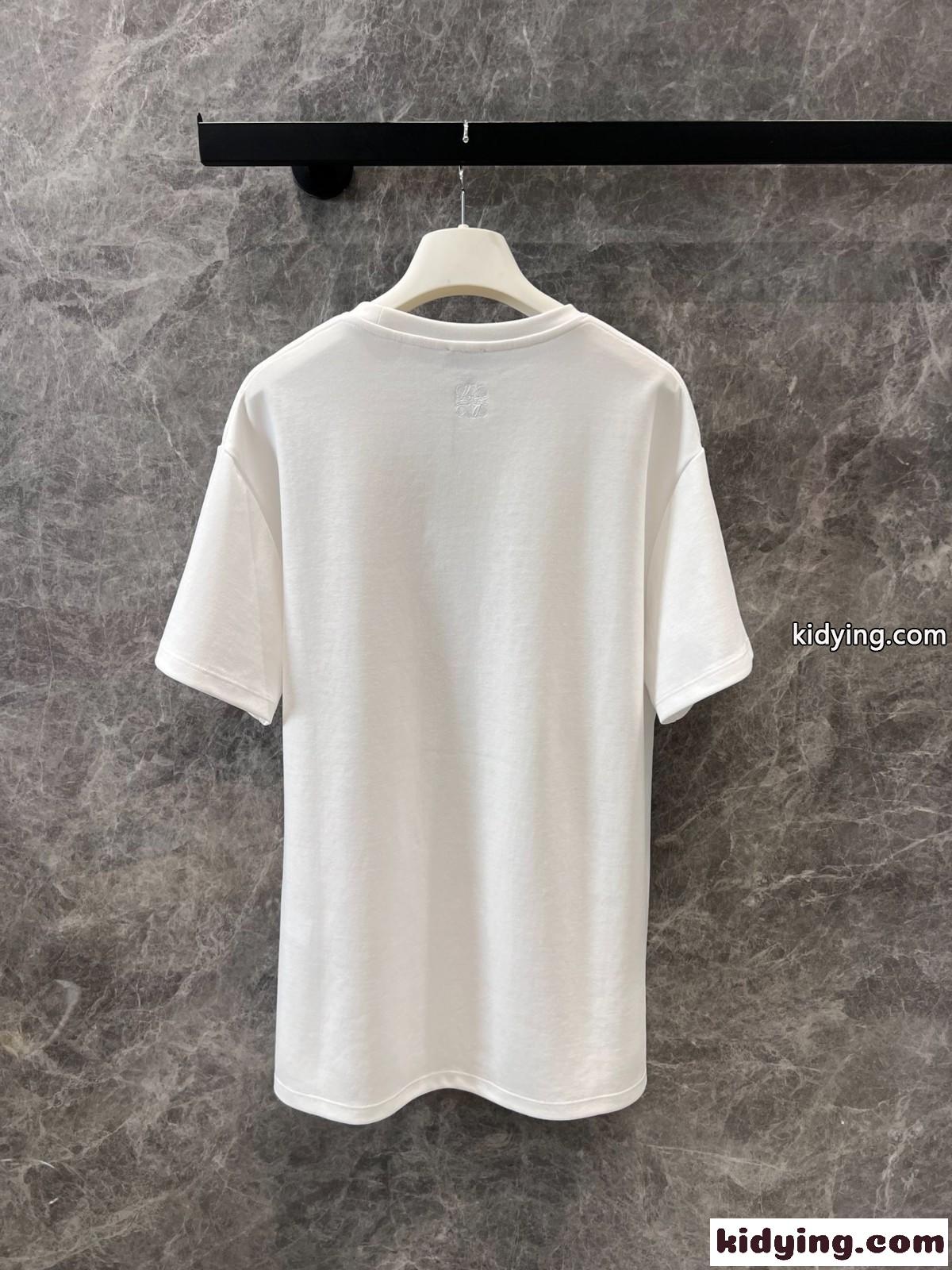 ロエベ Tシャツ コピー ユニセックス リラックスフィット プリントTシャツ-2