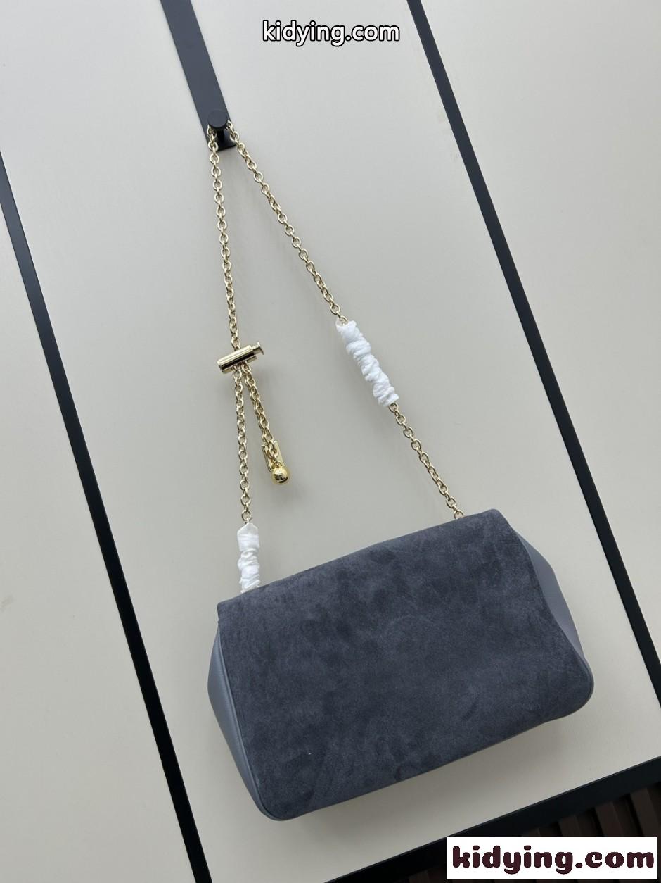 カジュアル おしゃれ スエードChloé Heritage ショルダーバッグ クロエ バッグ スーパーコピー グレー-0