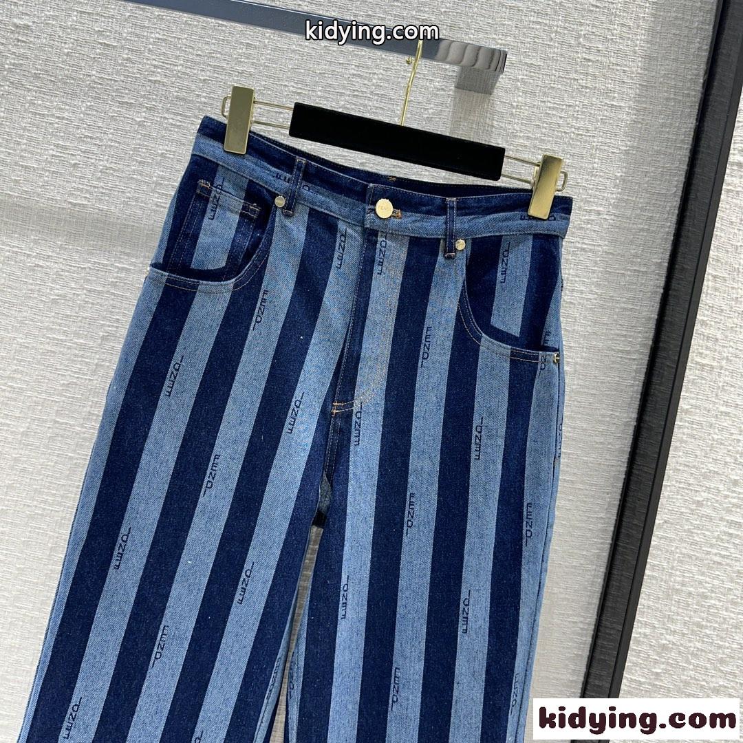 フェンディ パンツ スーパーコピー カジュアル お洒落FF デニムパンツ-2