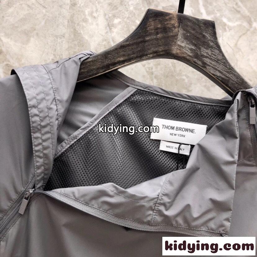 人気 定番 メンズ ウィンドブレーカー トムブラウン ジャケット コピー グレー-3