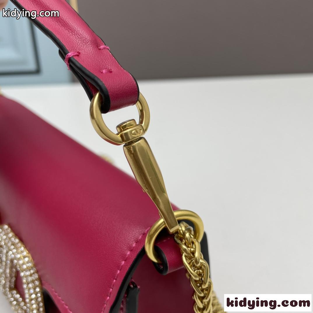 エレガント ヴァレンティノ バッグ コピー クリスタル Vロゴスモール ショルダーバッグ-4