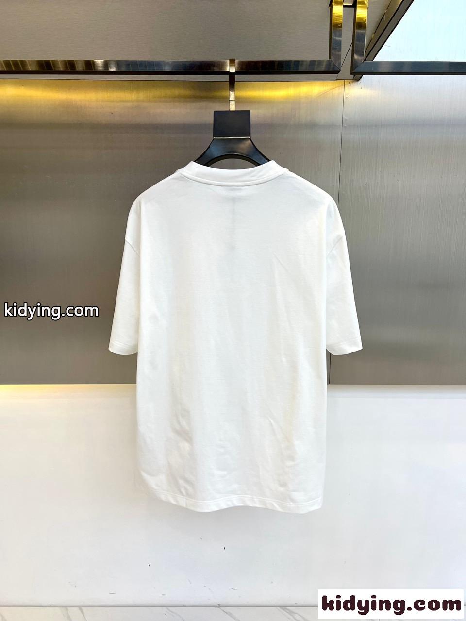 シンプル クルーネック 半袖Tシャツ モンクレール Tシャツ コピー ホワイト-3