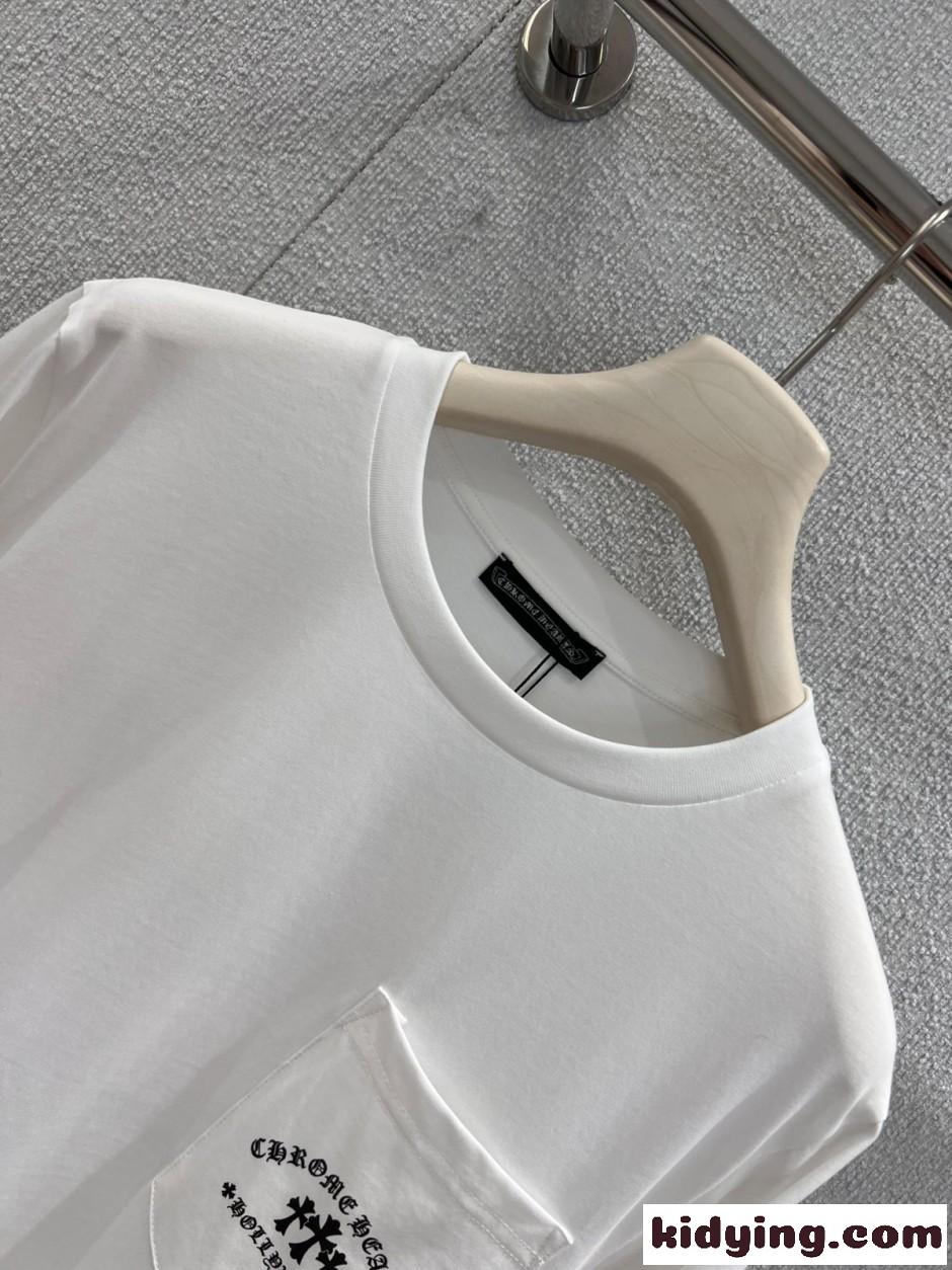 カジュアル プリント ロングスリーブTシャツ クロムハーツ Tシャツ 偽物 コットン ホワイト-2