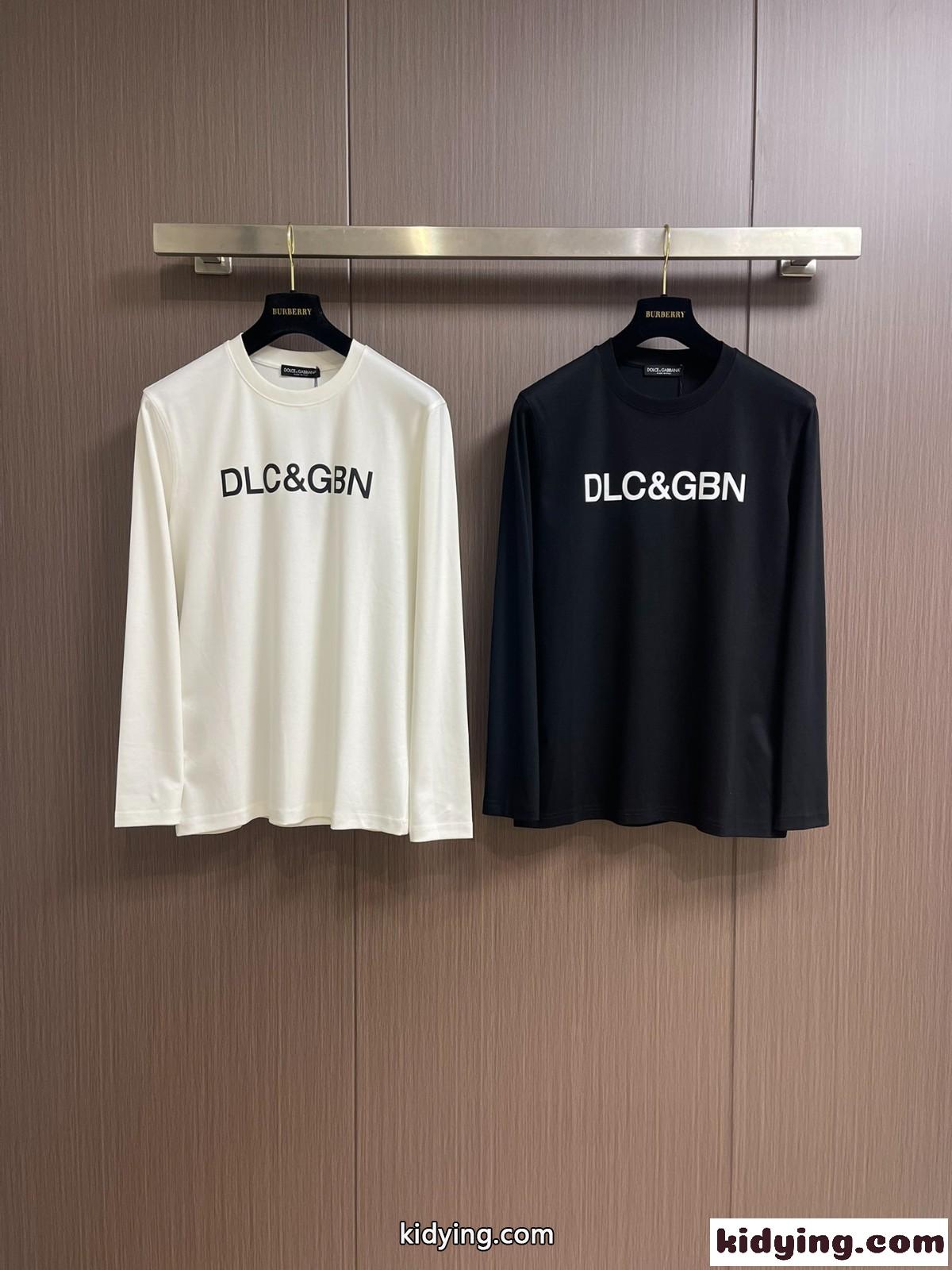ドルチェ&ガッバーナ Tシャツ コピー カジュアル ロゴプリント コットン 長袖Tシャツ-0