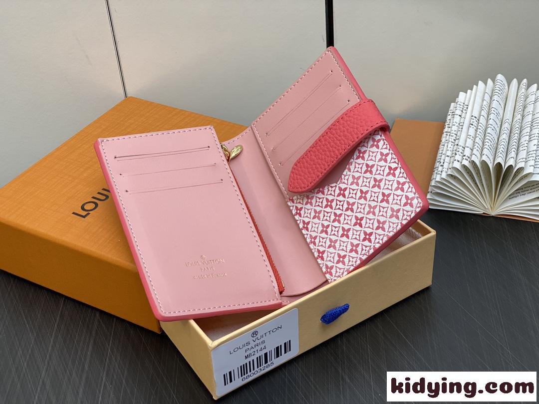 LV ヴェルティカル 折りたたみ財布 ルイヴィトン 財布 スーパーコピー ピンク-3