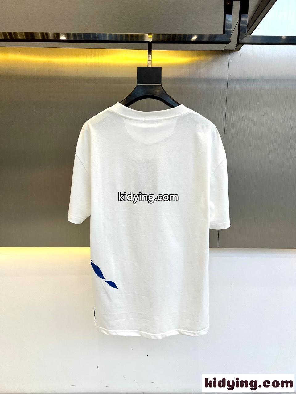 お洒落 プリント バーバリー Tシャツ コピー クルーネック 半袖Tシャツ ホワイト-4