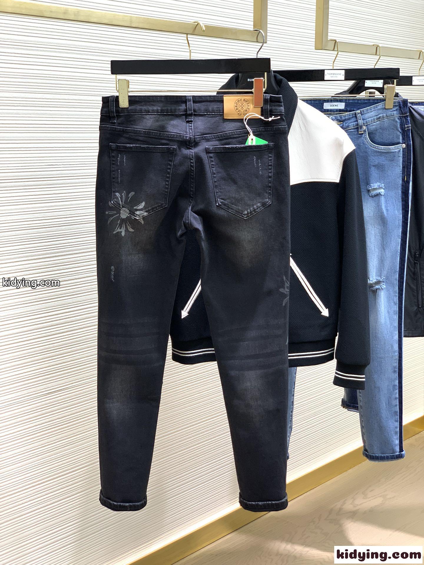 クロムハーツ ジーンズ コピー カジュアル 定番 クロスロゴ メンズ デニムパンツ-3