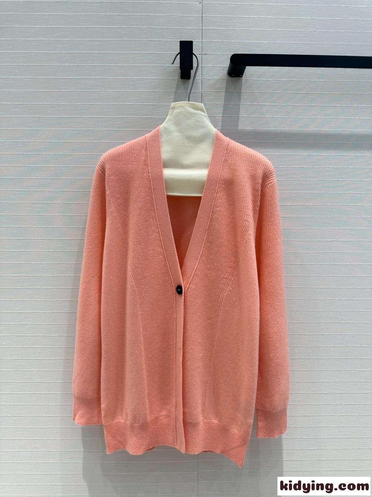 シンプル 上品 カシミヤ カーディガン エルメス ニット コピー ピンク-2