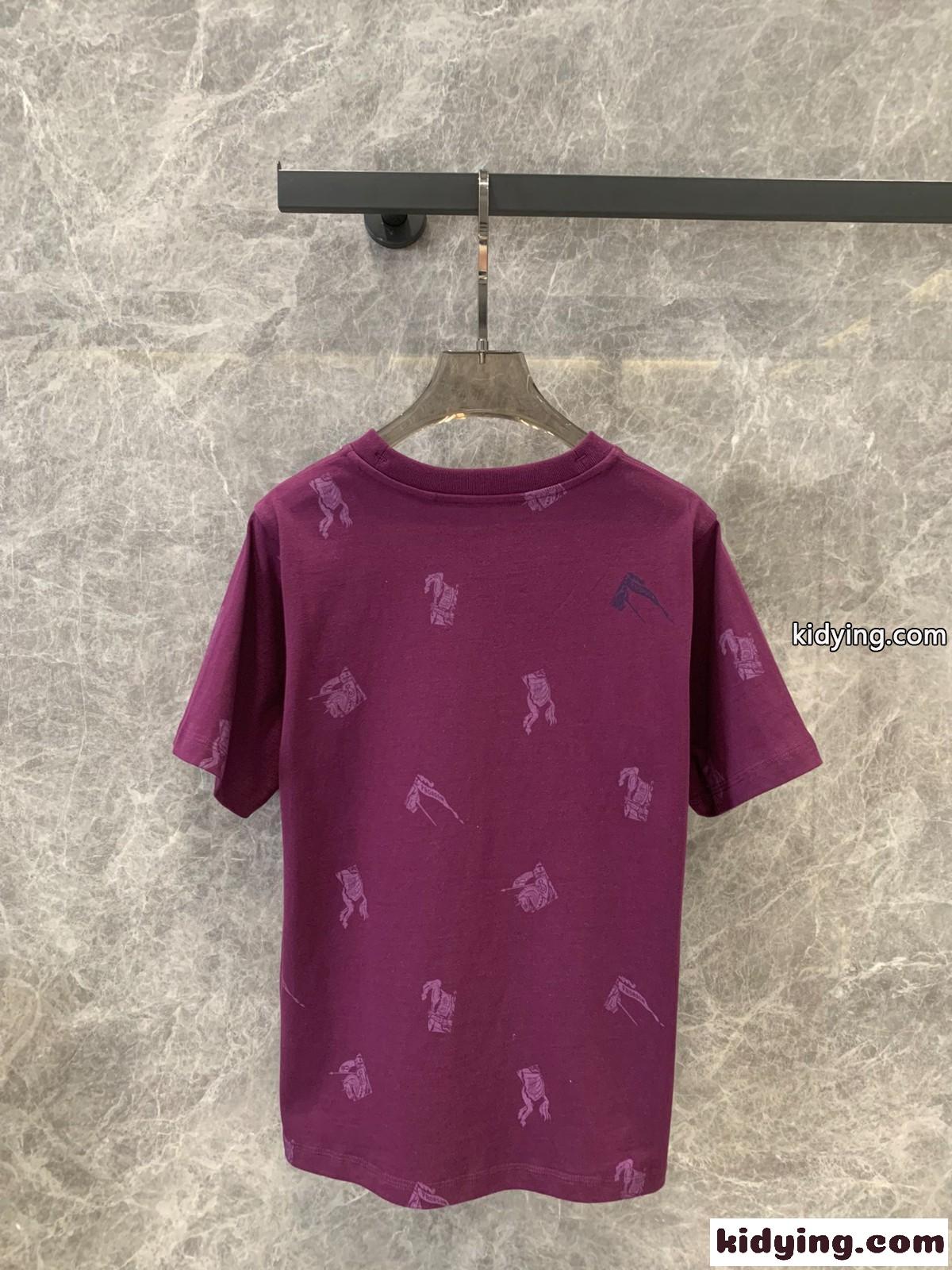 EKD コットンTシャツ バーバリー Tシャツ コピー 半袖 トップス パープル-1