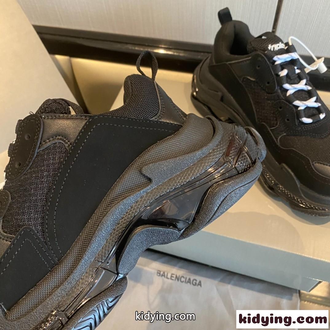 人気 軽量 Triple S Clear Sole バレンシアガ スニーカー スーパーコピー ブラック-2