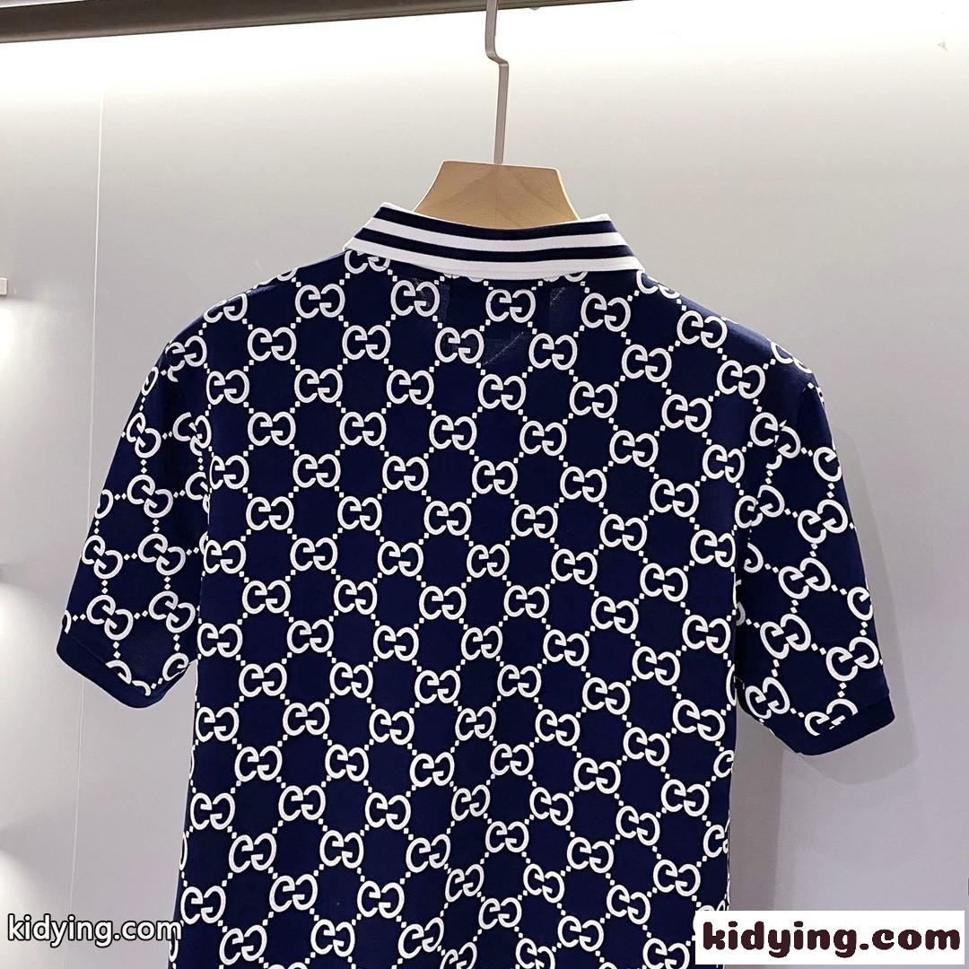 着心地いい 定番 カジュアル ポロシャツ メンズ グッチ Tシャツ コピー 半袖 ロゴプリント ファッション-3
