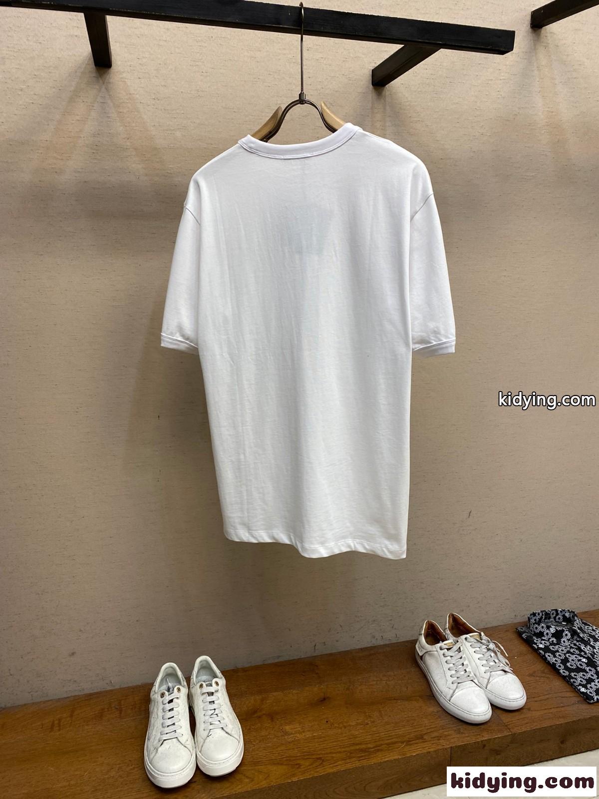 ベーシック 人気 ロゴ クルーネック プラダ Tシャツ コピー 半袖Tシャツ ホワイト-1