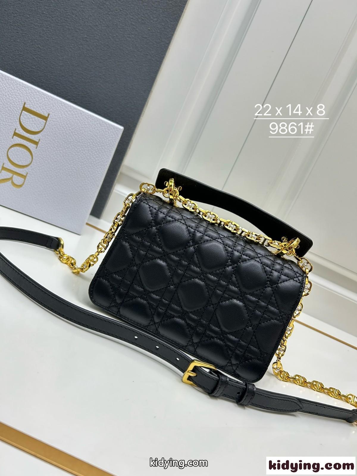 Dior Jolie トップハンドルバッグ スモール クリスチャン・ディオール バッグ コピー ブラック-1