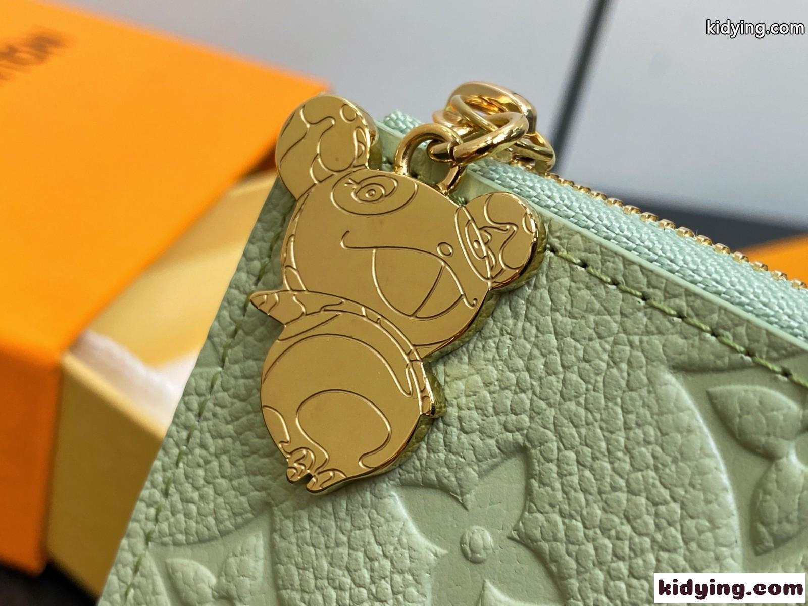 ルイ・ヴィトン 村上隆 LV × TM ポルトフォイユ･ノア コンパクト スーパーコピー M13801 グリーン-5