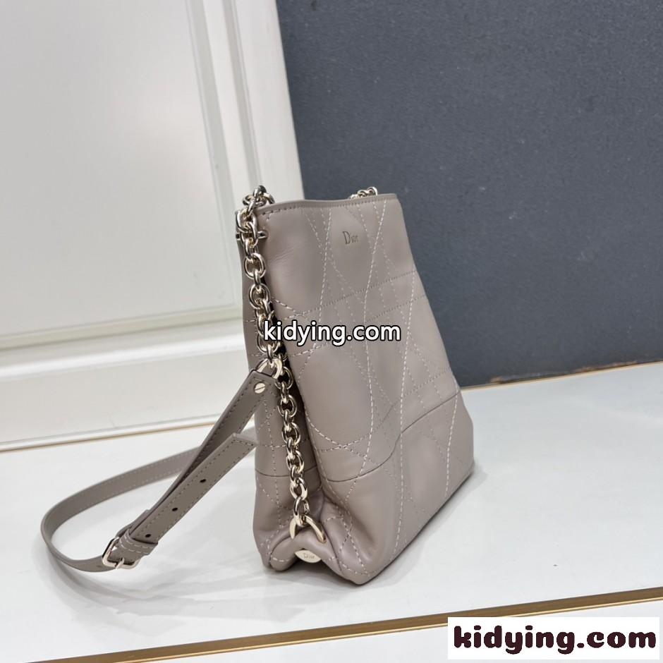 クリスチャン・ディオール Dior Trianon チェーン付き バーティカルバッグ スモール コピー グレージュ-1