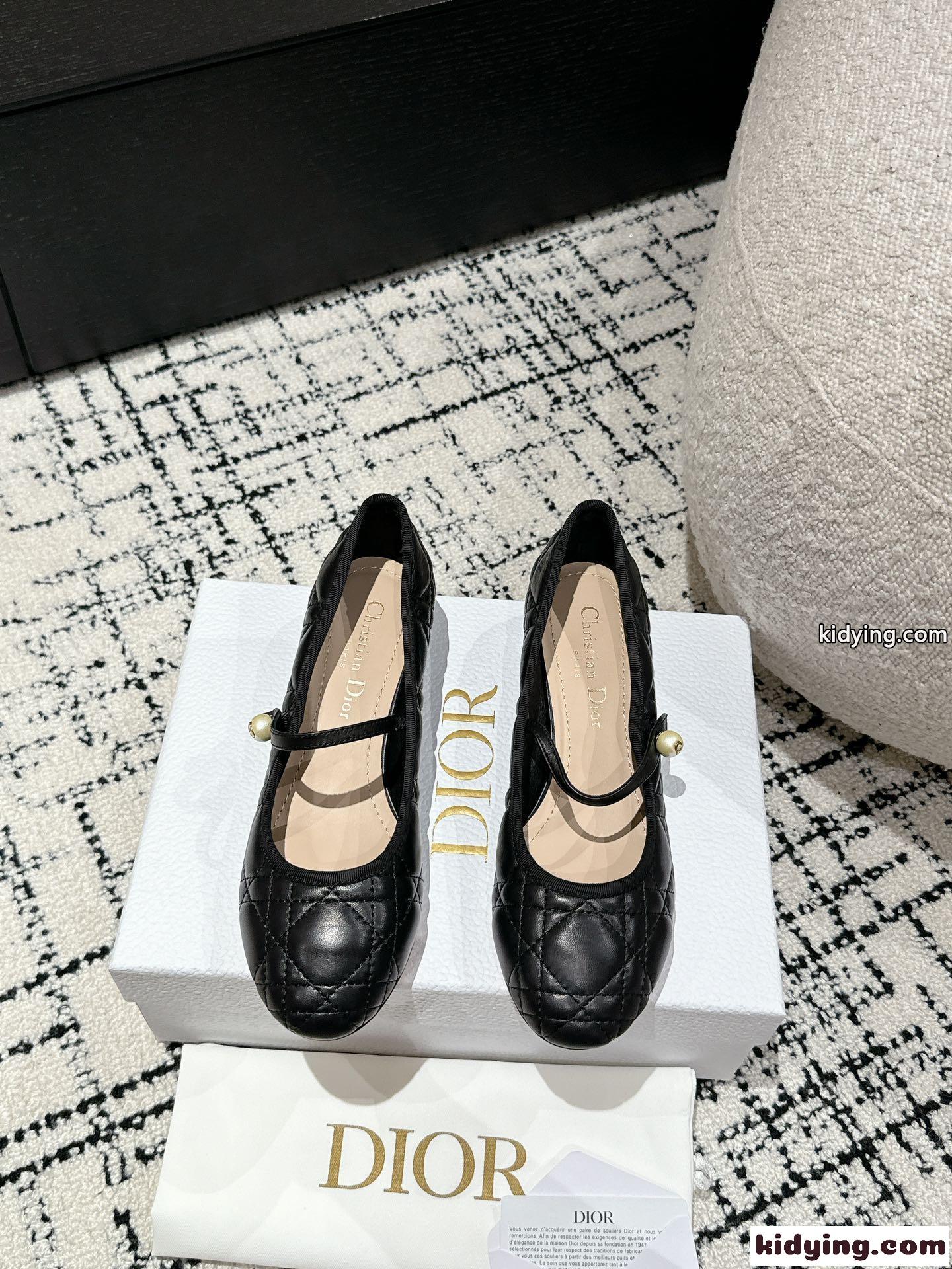 Dior バレエパンプス クリスチャン・ディオール パンプス コピー ブラック-2