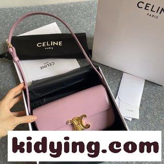 セリーヌ バッグ 名品コピー セリーヌ凱旋門の脇の下に紫色の顔がついていて 光沢のある二重の皮を採用する-0